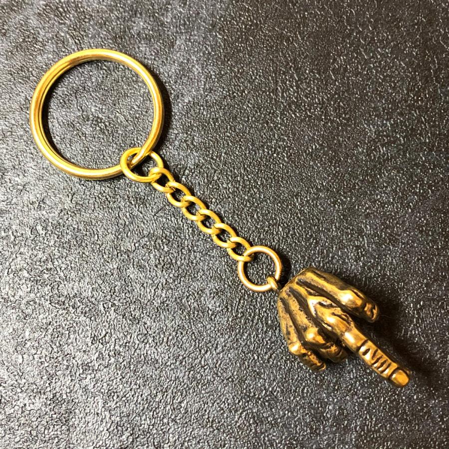 真鍮 キーホルダー キーリング 中指 無骨 反骨 アクセサリー 二 真鍮 キーホルダー キーリング 中指 無骨 反骨 アクセサリー 二