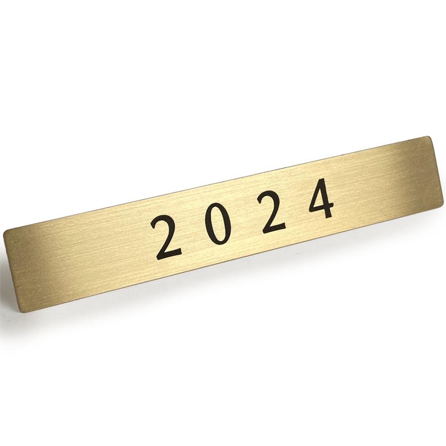 Black Box Buzz 真鍮 ドア 壁 サイン プレート 「 2024 」 年号 西暦