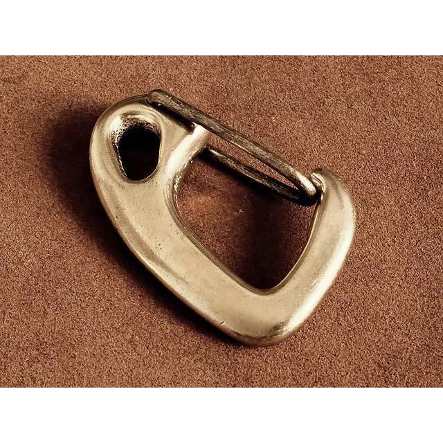 真鍮 流線形 カラビナ キーホルダー（オリジナルリング） ベルトフック