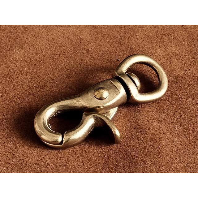 真鍮 レバーナスカン キーホルダー（オリジナル二重リング） ブラス