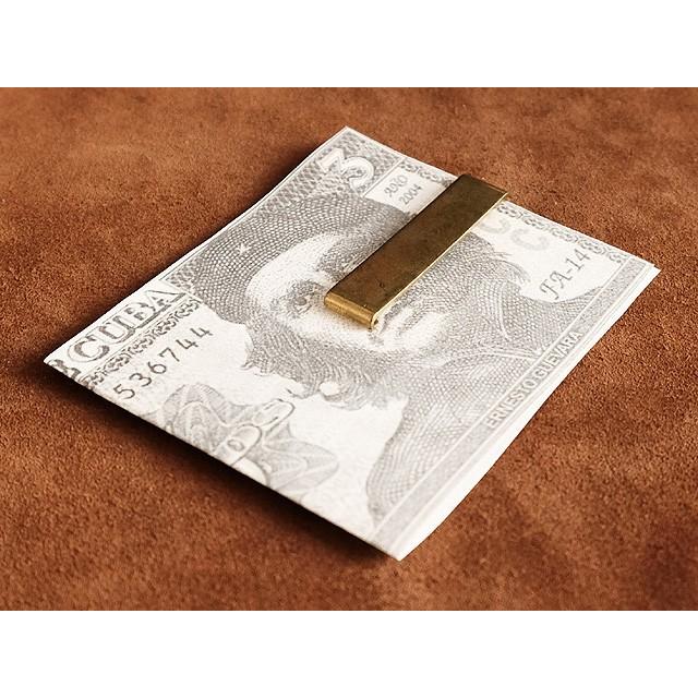 真鍮製 マネークリップ ブラス（スリム）： ゴールド 札ばさみ 札入れ 財布 コインケース ミニウォレット シンプル メンズ ギフト バイカーズ｜brass-store｜04