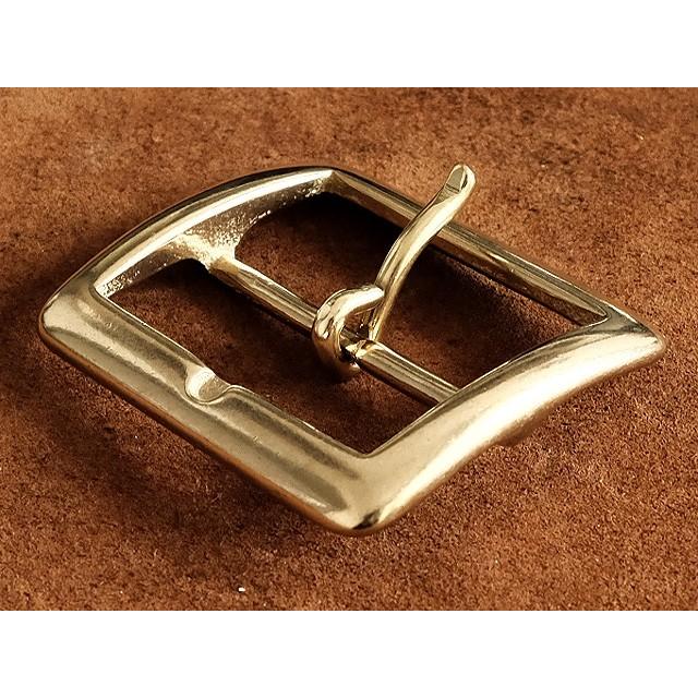 真鍮製 レザーベルト用バックル（スクエア）ベルト幅40mm：ブラス