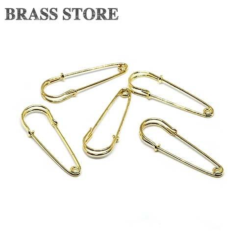 真鍮安全ピン型キーホルダー 安全ピン型】BRASS PARTS KEY RING HOLDER - 真鍮キーリング |
