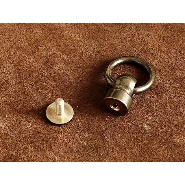 真鍮 ドロップハンドル 小（ゴールド）ポスト トチカン 財布 金具