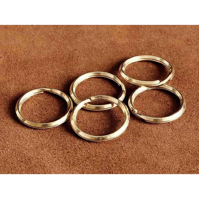 5個セット 真鍮製 二重リング（直径23mm）ゴールド ダブルリング