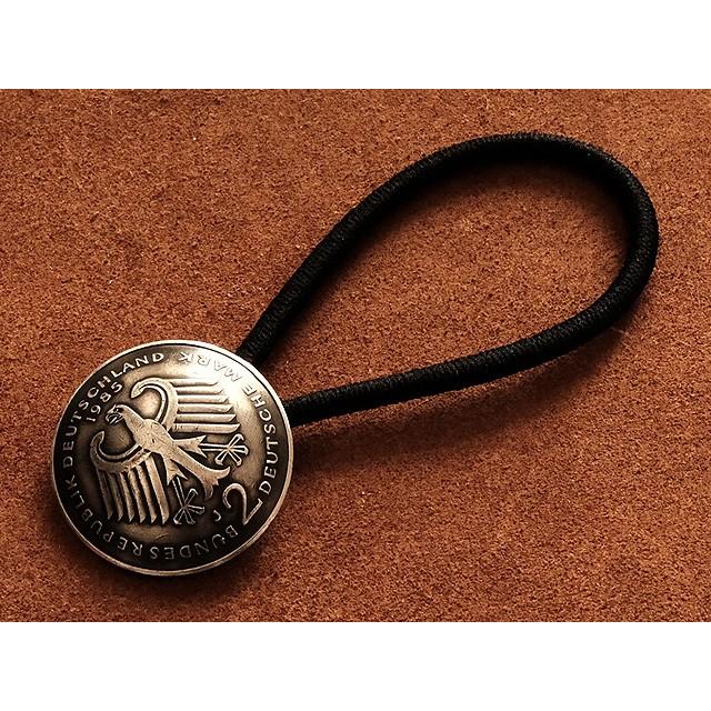 ドイツ 2マルク 鷲 25mm コンチョ ヘアゴム ブレスレット ：ビンテージ