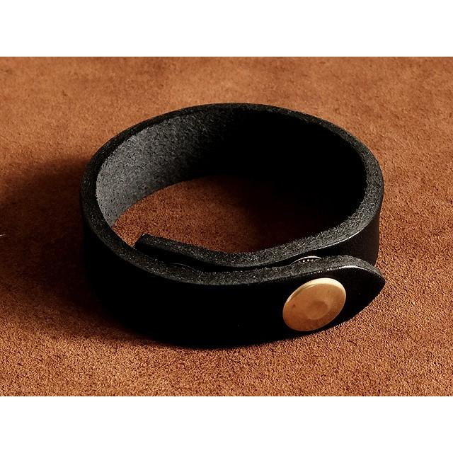 2サイズ対応 レザー ブレスレット(ブラック) ハンドメイド 革 2サイズ対応 レザー ブレスレット(ブラック) ハンドメイド 革