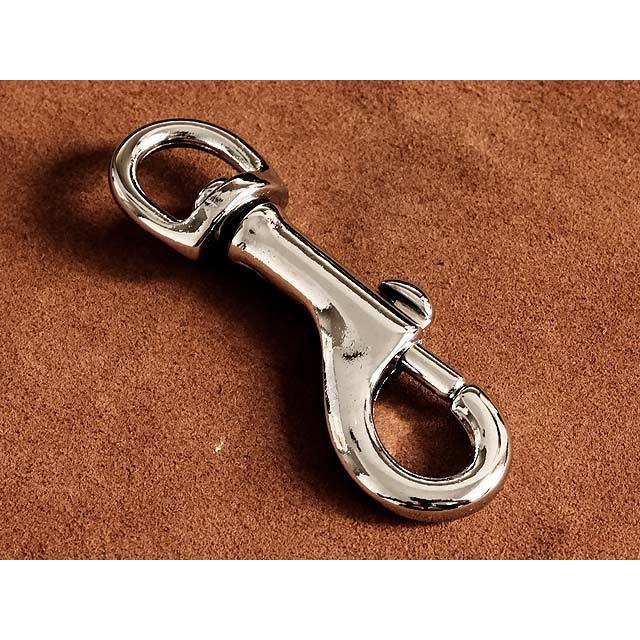シルバー 鉄砲ナスカン キーホルダー（Mサイズ）銀 ダブルリング