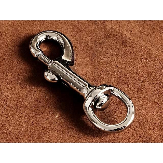 シルバー 鉄砲ナスカン キーホルダー(Mサイズ)銀 ダブルリング シルバー 鉄砲ナスカン キーホルダー(Mサイズ)銀 ダブルリング