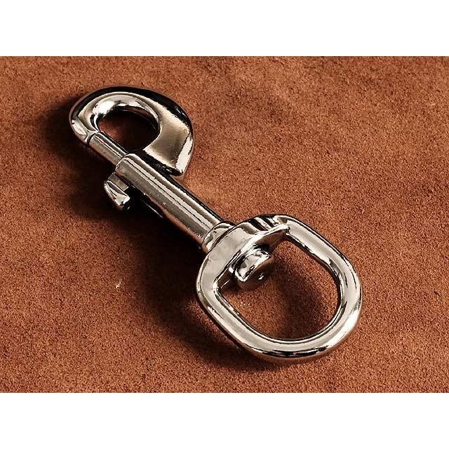 シルバー 鉄砲ナスカン キーホルダー（Lサイズ）銀 ダブルリング
