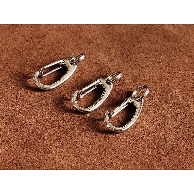 カラビナ付きシルバーキーホルダー ミニカラビナ付き シルバー 鉄砲ナスカン キーホルダー（XL