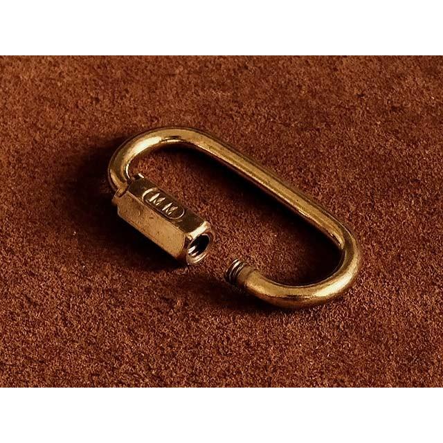 真鍮 ネジカラビナ キーホルダー（Sサイズ）ブラス キーチェーン キーケース キーチェーン ベルトループ ガジェット メンズ