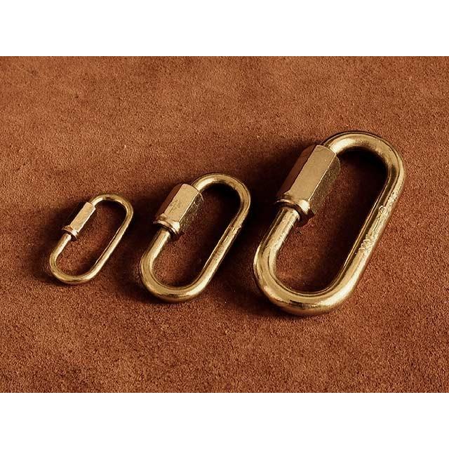 真鍮 ネジカラビナ キーホルダー（Sサイズ）ブラス キーチェーン キー