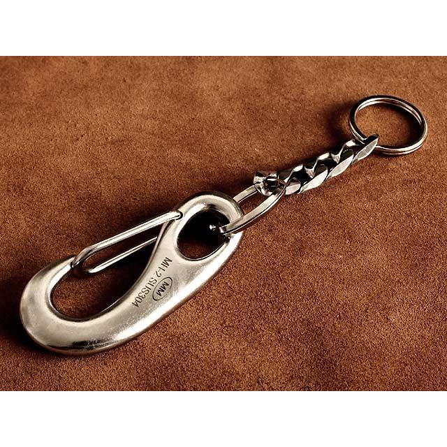 喜平 ステンレスチェーン 勾玉カラビナ キーホルダー ｌサイズ シルバー ナスカン キーリング シルバー ライダースウォレット Brass Brass Store 通販 Yahoo ショッピング