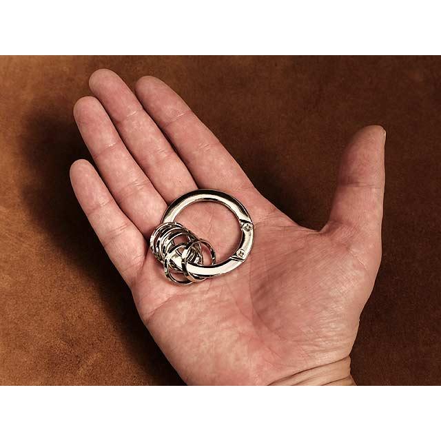 ドーナッツ型 丸カンキーホルダー ネジ開閉（シルバー 小サイズ