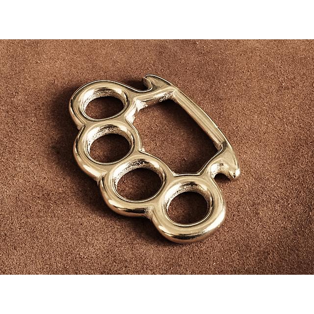 真鍮 キーホルダー メリケンサック風（Lサイズ）キーリング