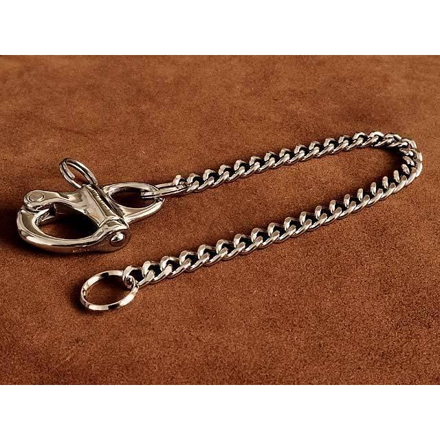 シルバー 喜平ウォレットチェーン スナップシャックル（ショート