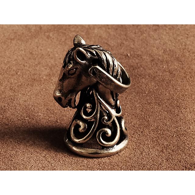 真鍮 呼び鈴 キーホルダー（チェス ナイト）馬 ホース ゴールド