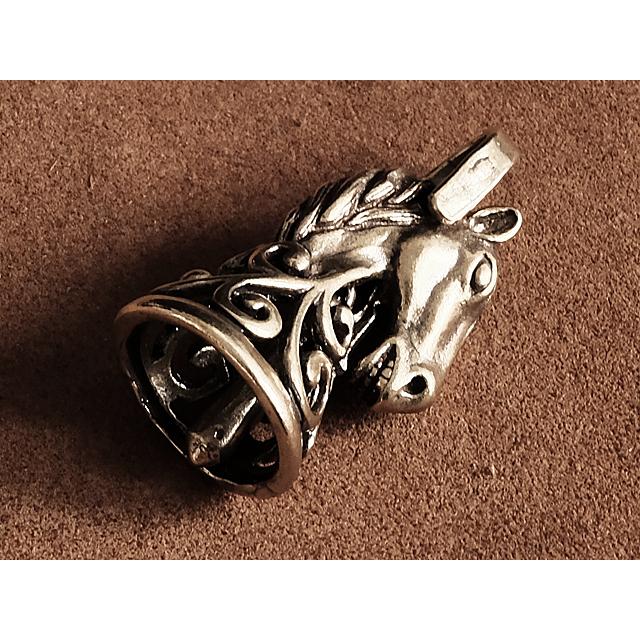 真鍮 呼び鈴 キーホルダー（チェス ナイト）馬 ホース ゴールド