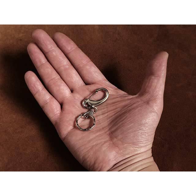 ニッケルシルバー 超ミニサイズ カラビナ キーホルダー（Sサイズ