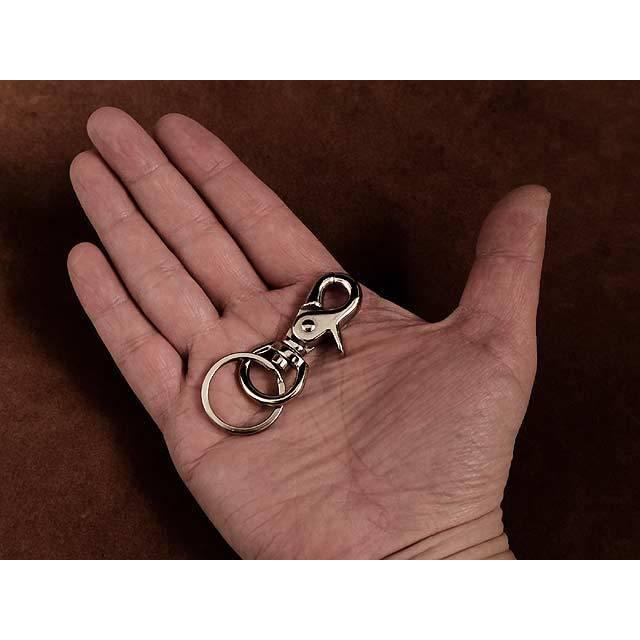 ニッケルシルバー レバーナスカン キーホルダー（ミニ）キーフック