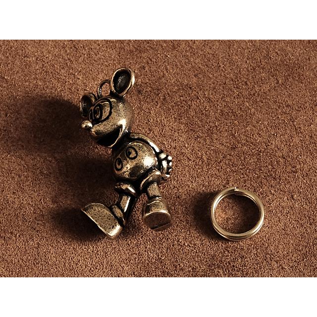 真鍮 ねずみ キーホルダー (キャラクター）ネズミ 鼠 マウス ブート