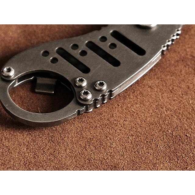 折り畳み ポケットナイフ（ダークシルバー）ステンレス鋼 釣り道具