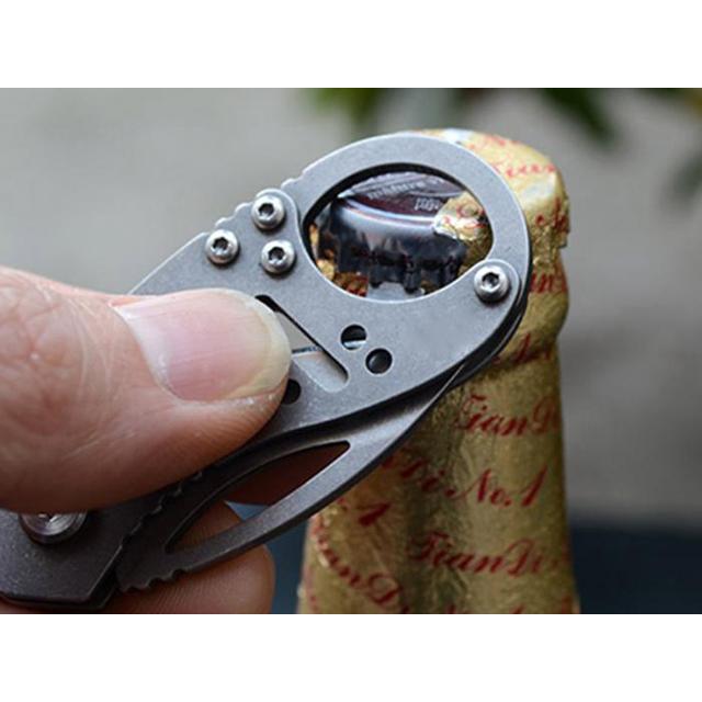 折り畳み ポケットナイフ（ダークシルバー）ステンレス鋼 釣り道具