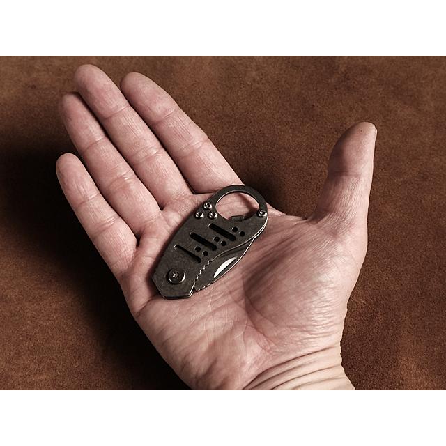 折り畳み ポケットナイフ（ダークシルバー）ステンレス鋼 釣り道具