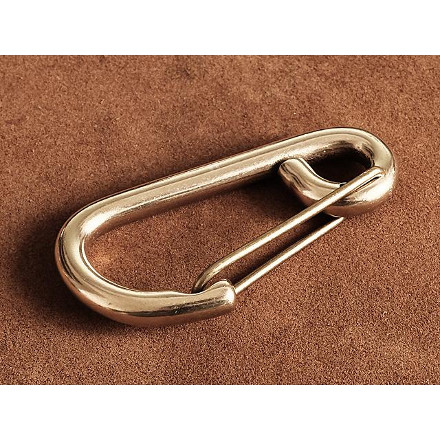 真鍮 カラビナ キーホルダー（ビッグサイズ）ブラス ゴールド ソリッド