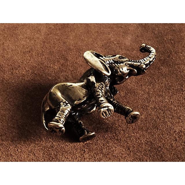 真鍮 象 キーホルダー（リアル）ゾウ エレファント 動物