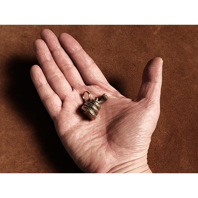 真鍮 ヘビキーホルダー（とぐろ）パイソン へび ヘビ スネーク 蛇