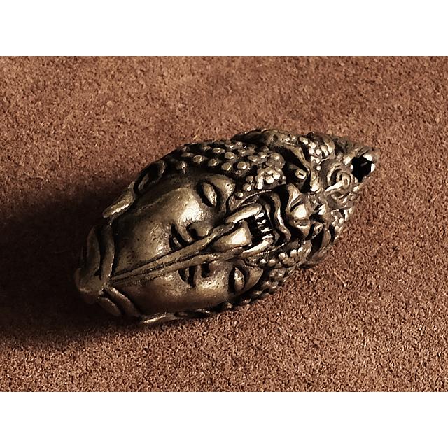 リング付き 真鍮 キーホルダー（仏&悪魔）デビル 鬼 仏陀 観音