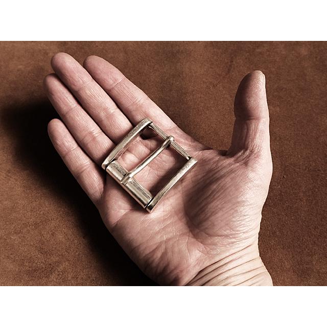 イタリア製 ベルト用 バックル シルバー（ローラー）ベルト幅35mm