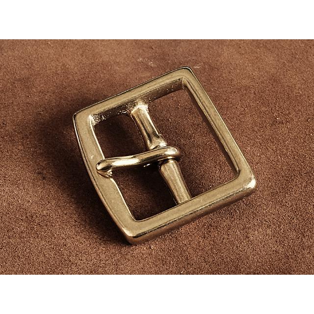 真鍮 レザーベルト用バックル（ピン留め）ベルト幅 40mm ブラス