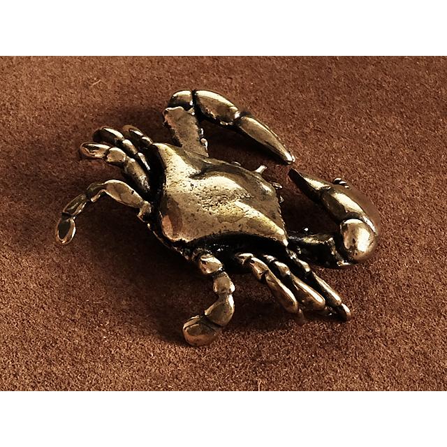 真鍮 オーナメント（ワタリガニ）蟹 ガザミ 渡り蟹 カニ 星座 かに座