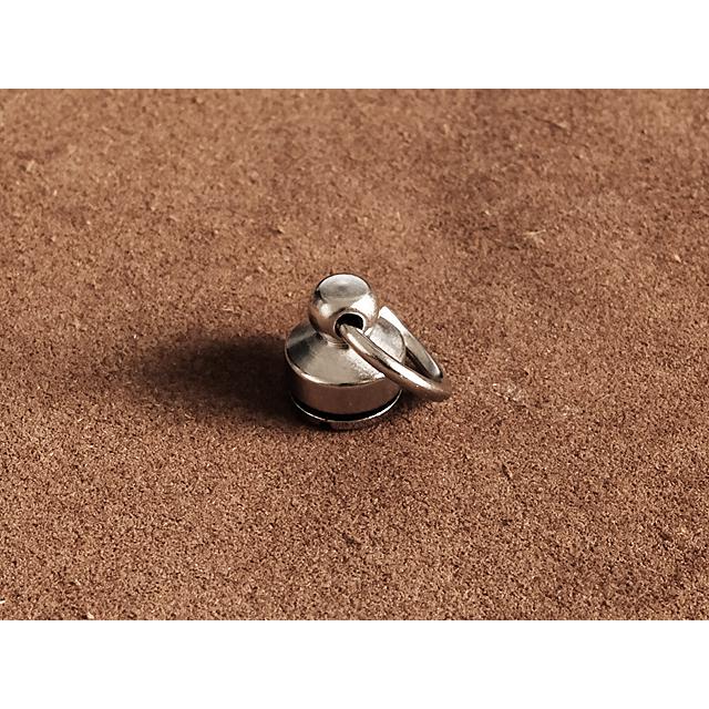 真鍮 ドロップハンドル（シルバー）ポスト トチカン 財布 金具 パーツ