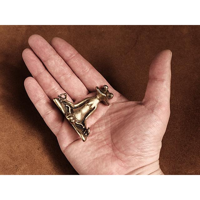 真鍮 お香立て（カエル）蛙 座禅 かえる フロッグ 香炉 インセンス