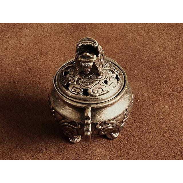 真鍮 香炉（龍） 竜 ドラゴン 動物 お香立て 小物入れ 線香 中国