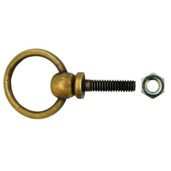 P030 取っ手 リング 真鍮 引き出し アンティークゴールド ネコポス発送