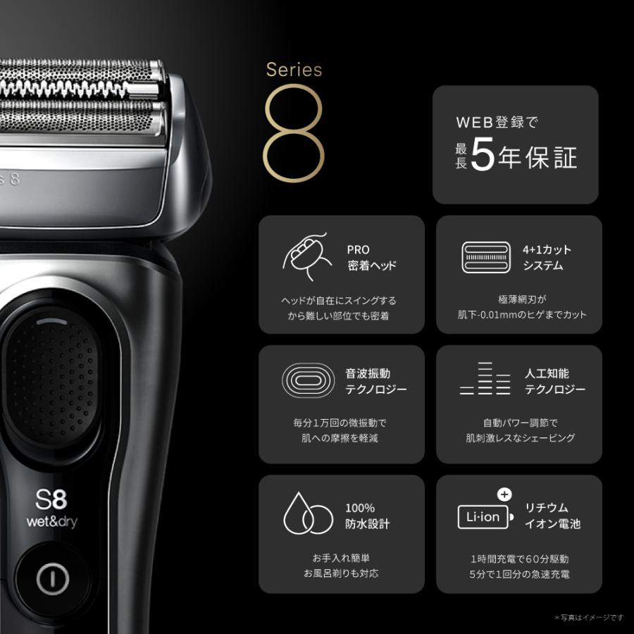 BRAUN ブラウン 電動シェーバー 充電式 シリーズ8 8563cc-v 男性 BRAUN ブラウン 電動シェーバー 充電式 シリーズ8 8563cc-v 男性