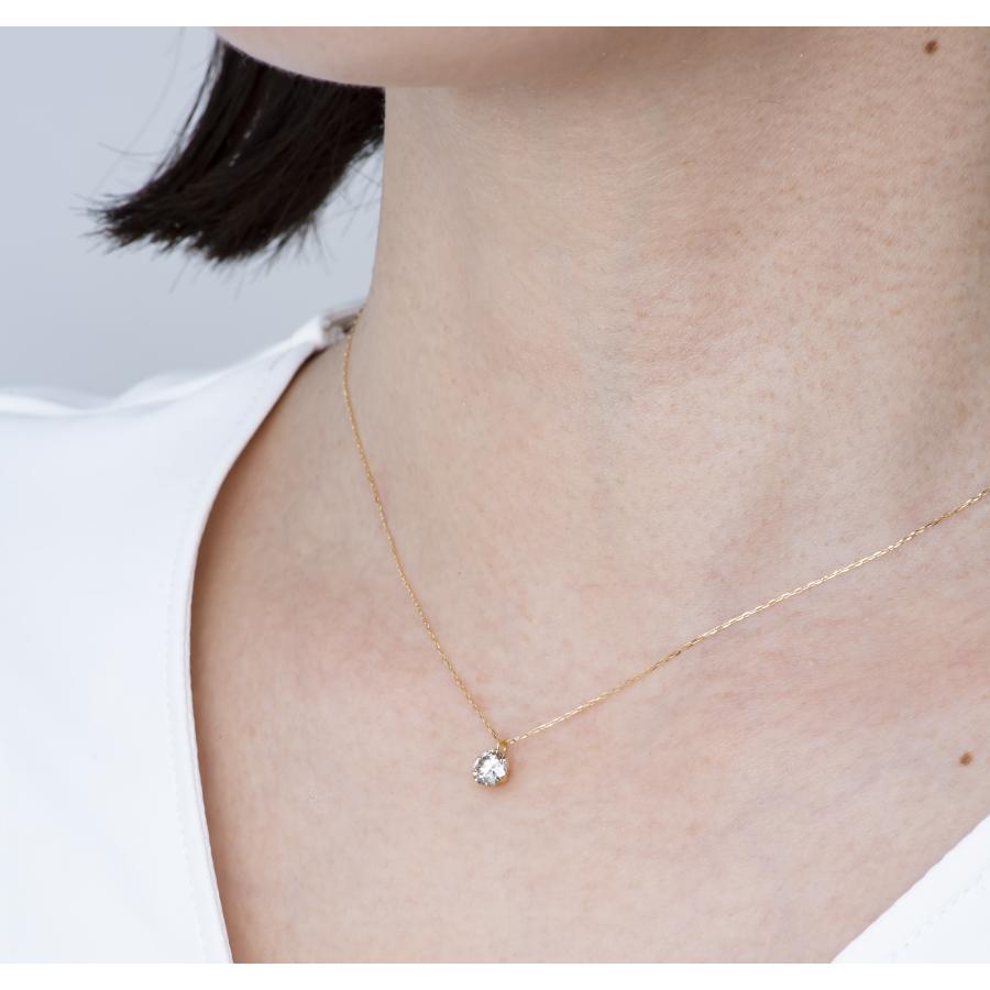 ダイヤモンド 0.5ct ネックレス K18YG ファンシーライトブラウン イエローゴールド 大粒 可愛い 人気 レディース ジュエリー ギフト 贈り物 オシャレ シンプルの画像