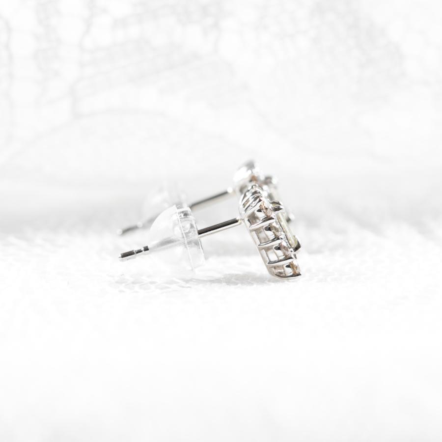 ピアス Pt900 0.52ct バゲットカット ダイヤモンド レディース 30代 40  