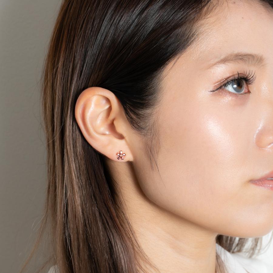 ピアス K10YG ガーネット レディース イエローゴールド 人気 10金 