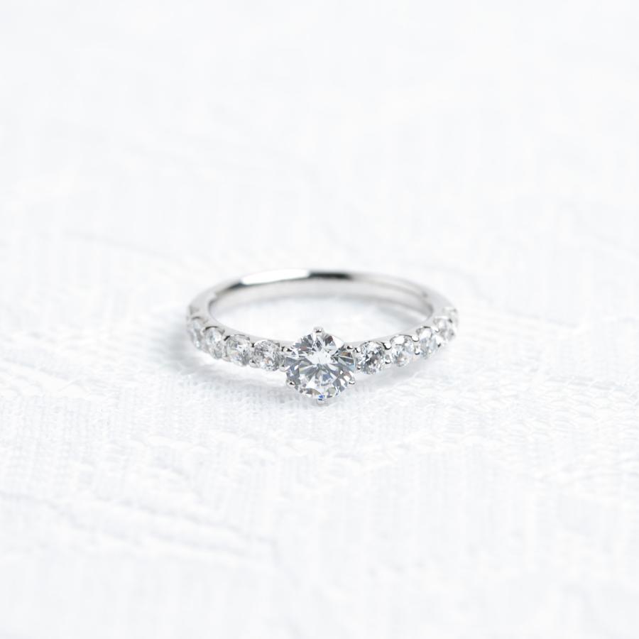 ダイヤモンド リング 1粒 0.5ct SI/H/Good Pt950 プラチナ 計1.06ct