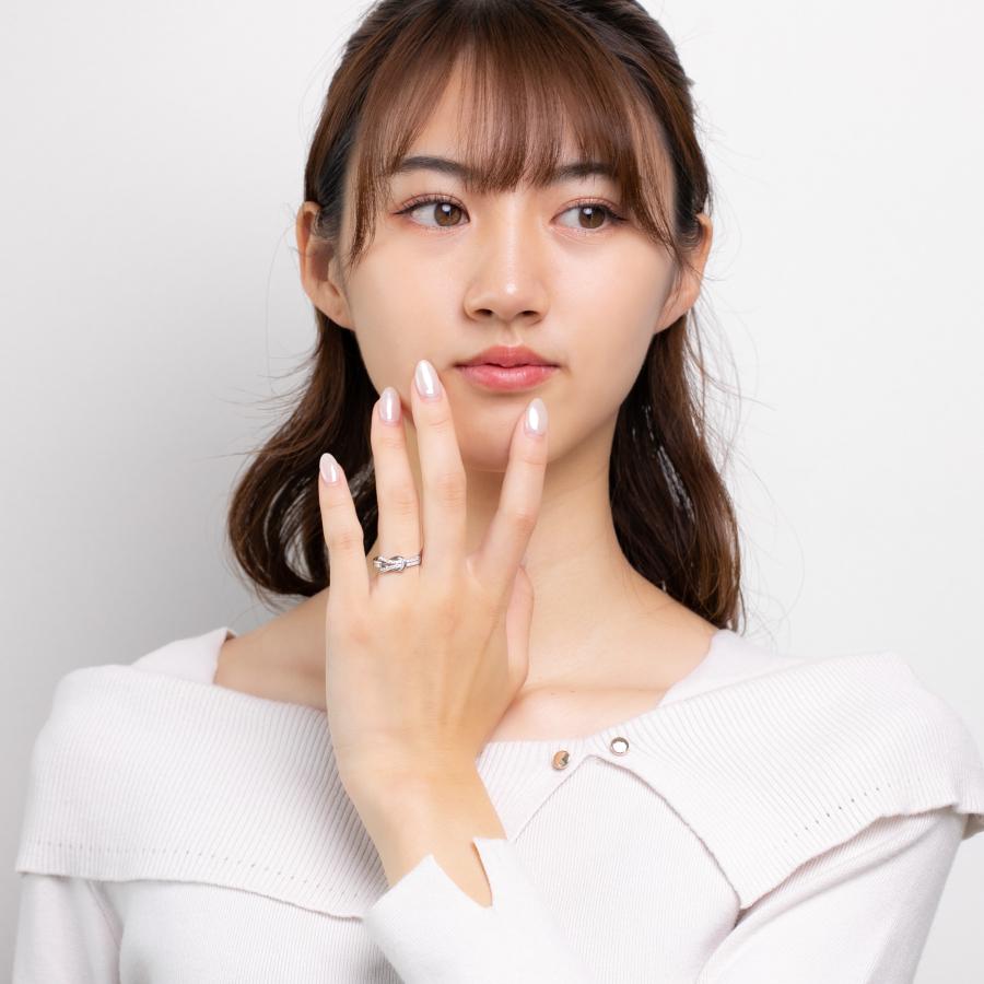 ダイヤモンド リング Pt950 0.26ct  インフィニティ ノット プラチナ 指輪 レディース 人気 可愛い 20代 30代 40代 50代 プレゼント 母の日 ダイヤ 0.2キャラの画像