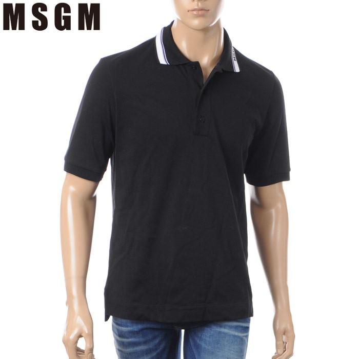 エムエスジーエム MSGM ポロシャツ 半袖 メンズ 2440MM04 ブラック  