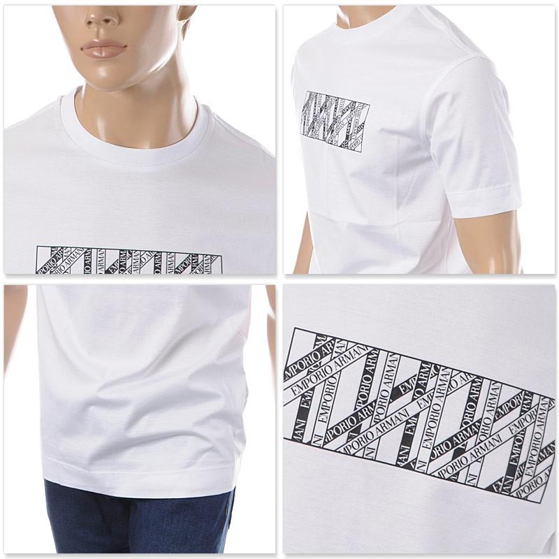 エンポリオアルマーニ EMPORIO ARMANI クルーネックTシャツ 半袖 メンズ 3G1TM5 1JTUZ ホワイト EMPORIO ARMANI エンポリオアルマーニ クルーネックTシャツ 半袖