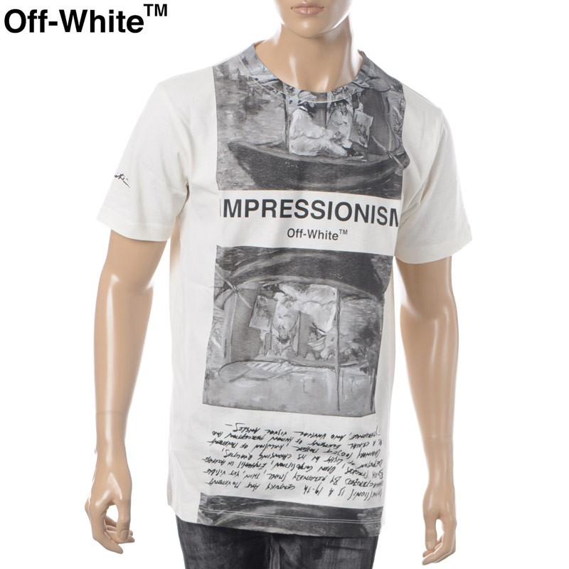 off white オフホワイト OFF-WHITE クルーネックTシャツ 半袖 メンズ 