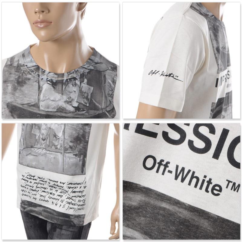 OFF-WHITE オフホワイト tシャツ NEWSPAPER モネ OFF-WHITE オフホワイト tシャツ NEWSPAPER モネ
